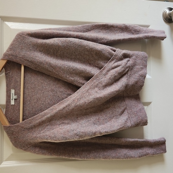 Madewell Sweaters - Madewell Wrap-Front Pullover Sweater in Coziest Yarn Alpaca Wool Blend XS